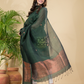 Forest Green Muslin Linen 2-Piece Set Kurti & Dupatta (UNSTITCHED) - 868