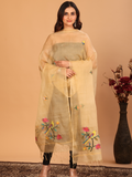 Handwoven Muslin Jamdani Dupatta | Beige