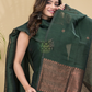 Forest Green Muslin Linen 2-Piece Set Kurti & Dupatta (UNSTITCHED) - 868