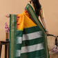 Traditional Ilkal Viscose Saree | Mustard Orange