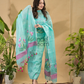 Sky Blue Jamdani 2-Piece Set Kurti & Dupatta (UNSTITCHED) -782