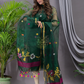 Dark Green Cotton Silk Jamdani 2-Piece Set Kurti & Dupatta (UNSTITCHED) - 106