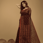 Jamdani Saree With Red Brown - 15 - indeloom
