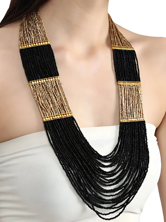 Gold Black Gulbahar Haar