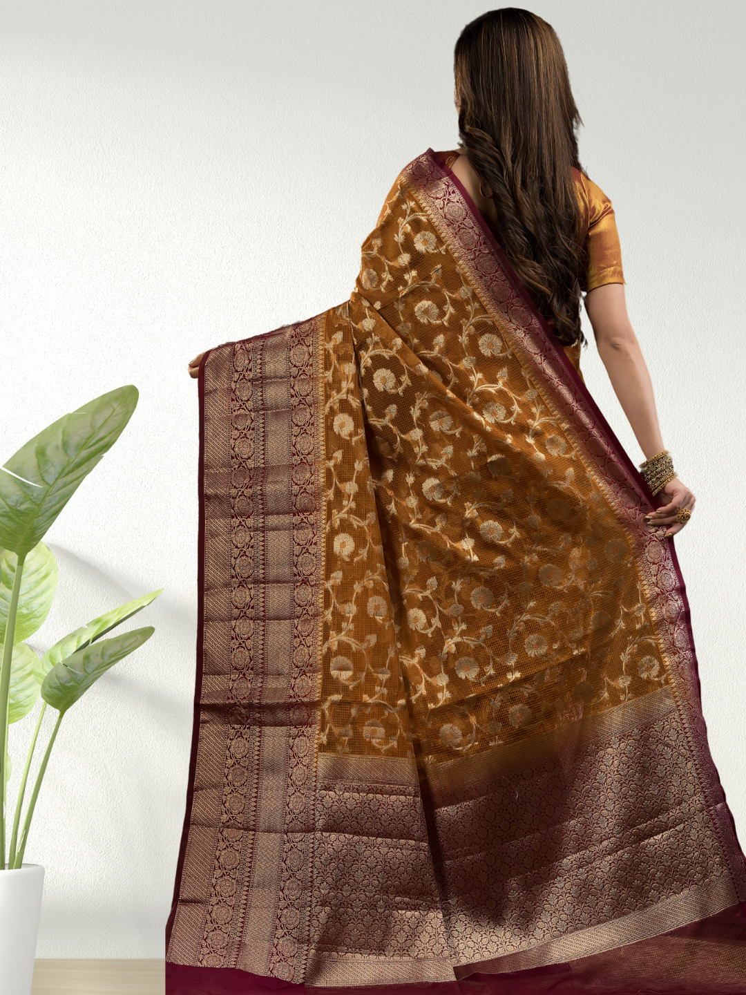 Dijon Yellow Cotton Silk Saree - 012