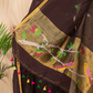 Umber Brown Linen X Linen 2-Piece Set Kurti & Dupatta (UNSTITCHED) - 078