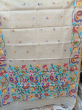Handwoven Pure Jamdani Cotton Saree  |  Ivory White