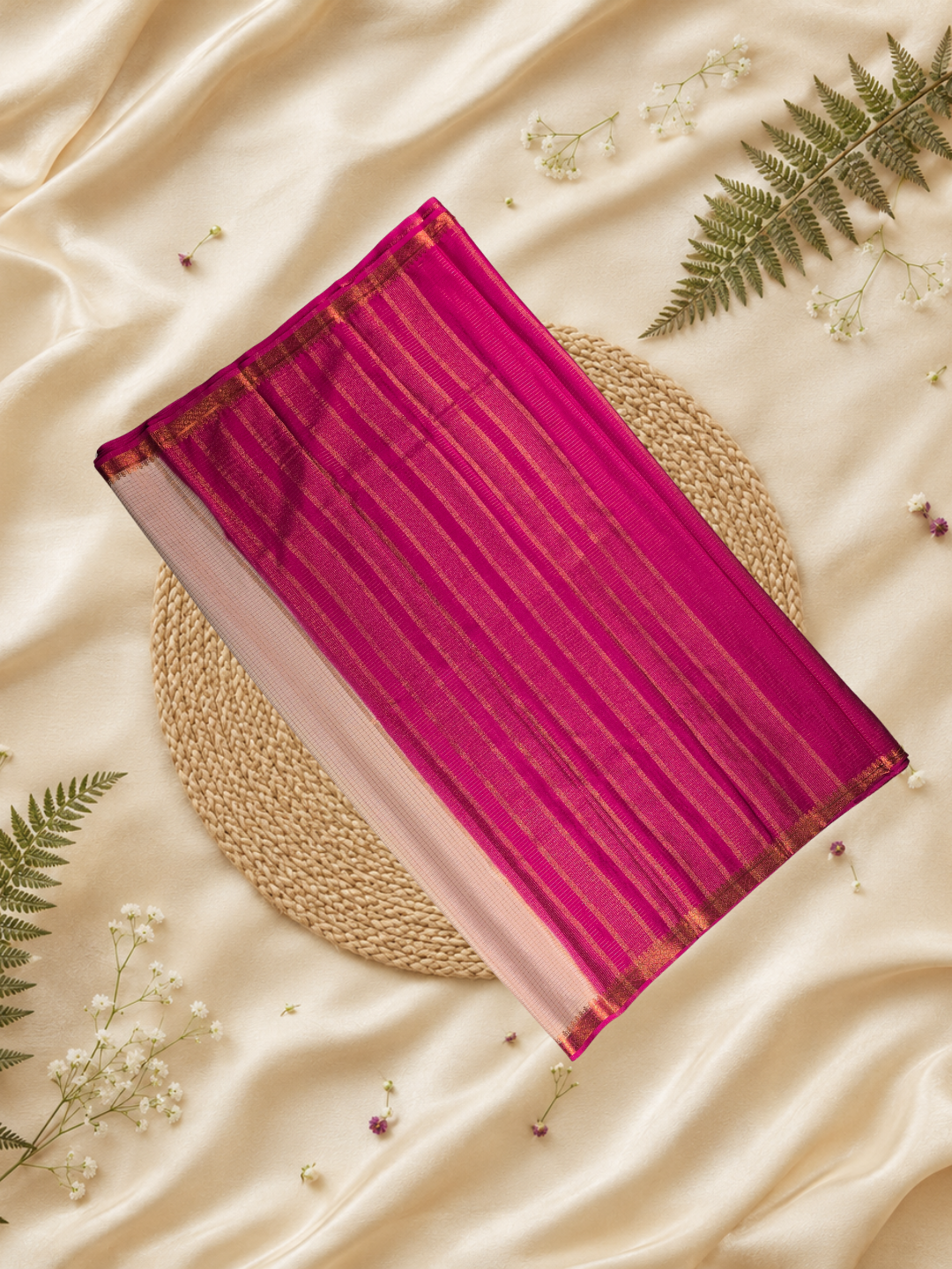 Mysore Silk Saree With Sand Brown