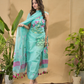 Sky Blue Jamdani 2-Piece Set Kurti & Dupatta (UNSTITCHED) -782