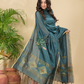 Jade Green Mercerised Cotton Meenakari Motif 2-Piece Kurti & Dupatta (UNSTITCHED)-876