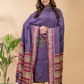 Pigeon Blue 2-Piece Set Kurti & Dupatta (UNSTITCHED) - 055