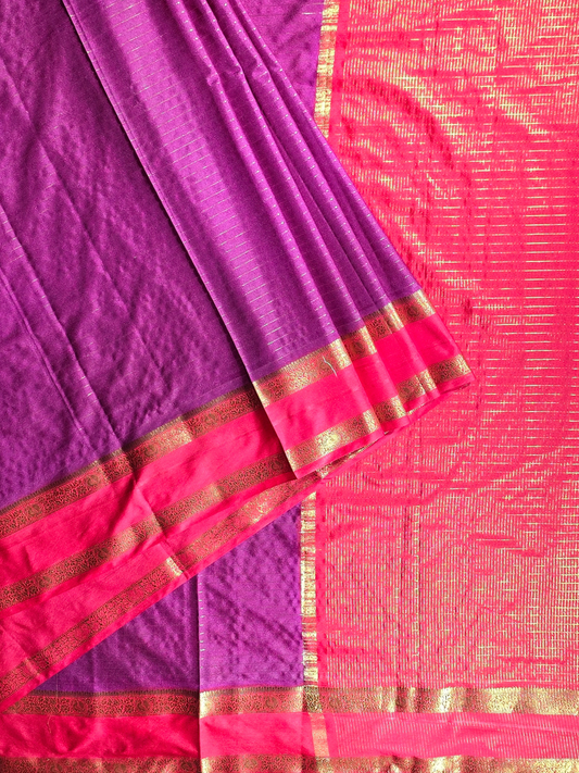 Classic Mysore Semi Silk Saree | Purple