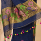 Berry Blue Linen X Linen 2-Piece Set Kurti & Dupatta (UNSTITCHED) - 056