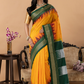Traditional Ilkal Viscose Saree | Mustard Orange