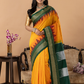 Traditional Ilkal Viscose Saree | Mustard Orange