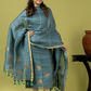 Handwoven Jamdani Linen Unstitched 2-piece Kurti | Powder Blue