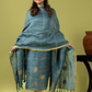 Handwoven Jamdani Linen Unstitched 2-piece Kurti | Powder Blue