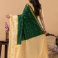 Classic Mysore Semi Silk Saree | Dark Green