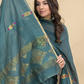 Jade Green Mercerised Cotton Meenakari Motif 2-Piece Kurti & Dupatta (UNSTITCHED)-876