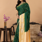 Classic Mysore Semi Silk Saree | Dark Green
