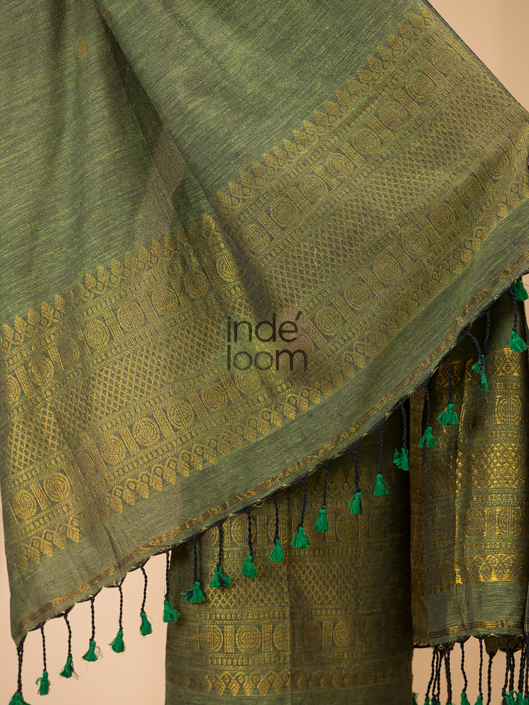 Pear Green Organic Linen 2-Piece Set Kurti & Dupatta (UNSTITCHED) - 057