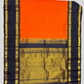 Handwoven Pure Gadwal Silk Saree  |  Fire Orange
