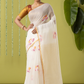 Handwoven Jamdani Muslin Saree | White | All-over Jamdani weaves
