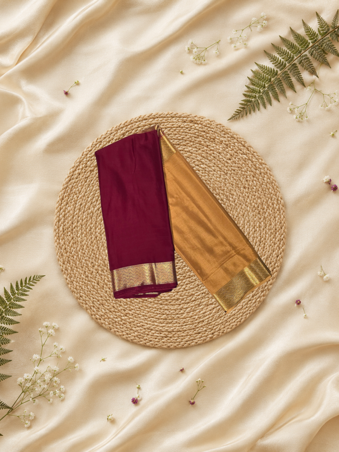 Mysore Silk Saree With Mustard Yellow