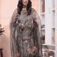 Jet Grey Tissue Jamdani 2-Piece Set Kurti & Dupatta (UNSTITCHED) -576