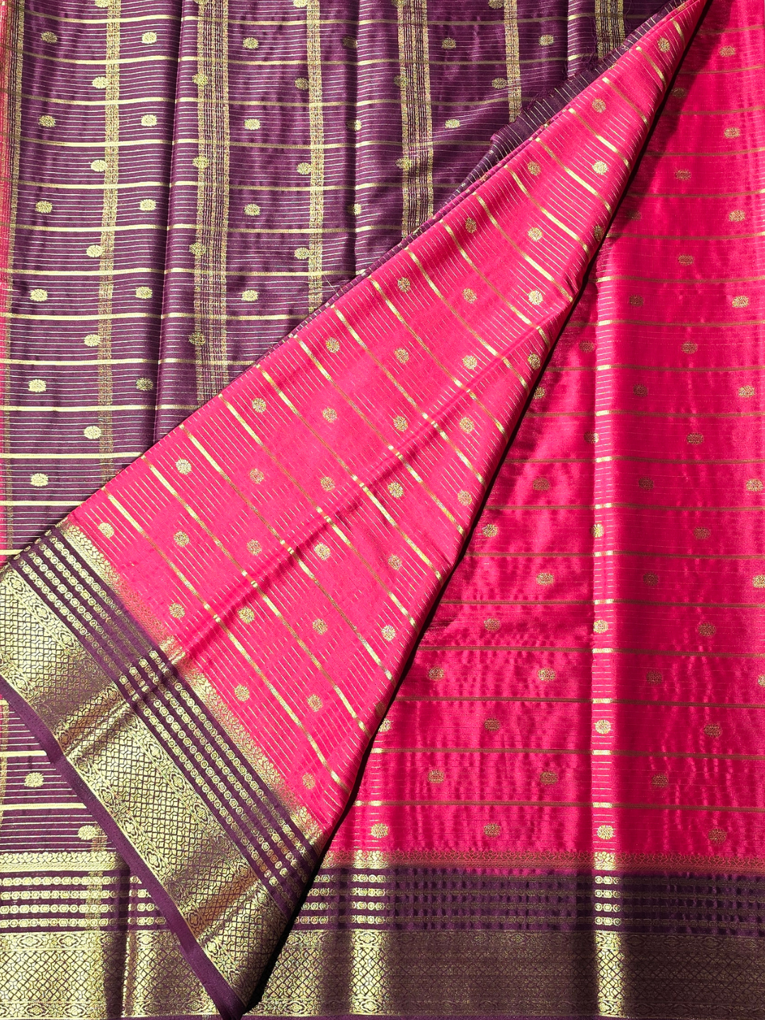Classic Mysore Silk Saree  |  Coral Pink
