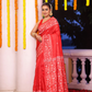 Tussar Silk Jamdani Saree With Classic Red - 111