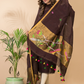 Umber Brown Linen X Linen 2-Piece Set Kurti & Dupatta (UNSTITCHED) - 078