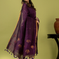 Handwoven Jamdani Linen Unstitched 2-piece Kurti | Royal Purple