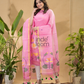 Baby Pink Jamdani 2-Piece Set Kurti & Dupatta (UNSTITCHED) -779