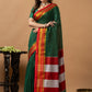 Traditional Ilkal Viscose Saree | Forest Green