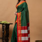 Traditional Ilkal Viscose Saree | Forest Green