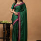 Traditional Ilkal Viscose Saree | Emerald Green