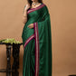 Traditional Ilkal Viscose Saree | Emerald Green