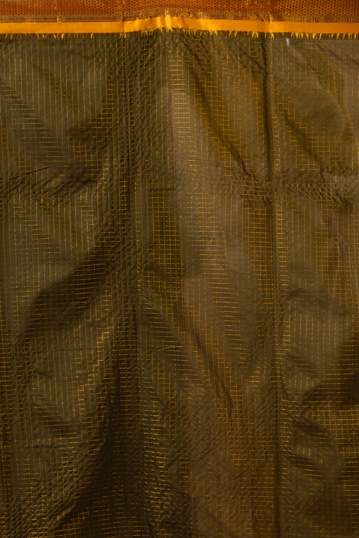 Traditional Ilkal Viscose Saree | Dark Olive Green