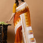 Traditional Ilkal Viscose Saree | Ivory And Burnt Orange