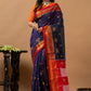 Traditional Ilkal Viscose Saree | Deep Navy Blue