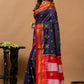 Traditional Ilkal Viscose Saree | Deep Navy Blue
