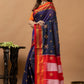 Traditional Ilkal Viscose Saree | Deep Navy Blue