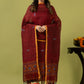 Handwoven Jamdani Linen Unstitched 2-piece Kurti | Crimson Red