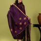 Handwoven Jamdani Linen Unstitched 2-piece Kurti | Royal Purple