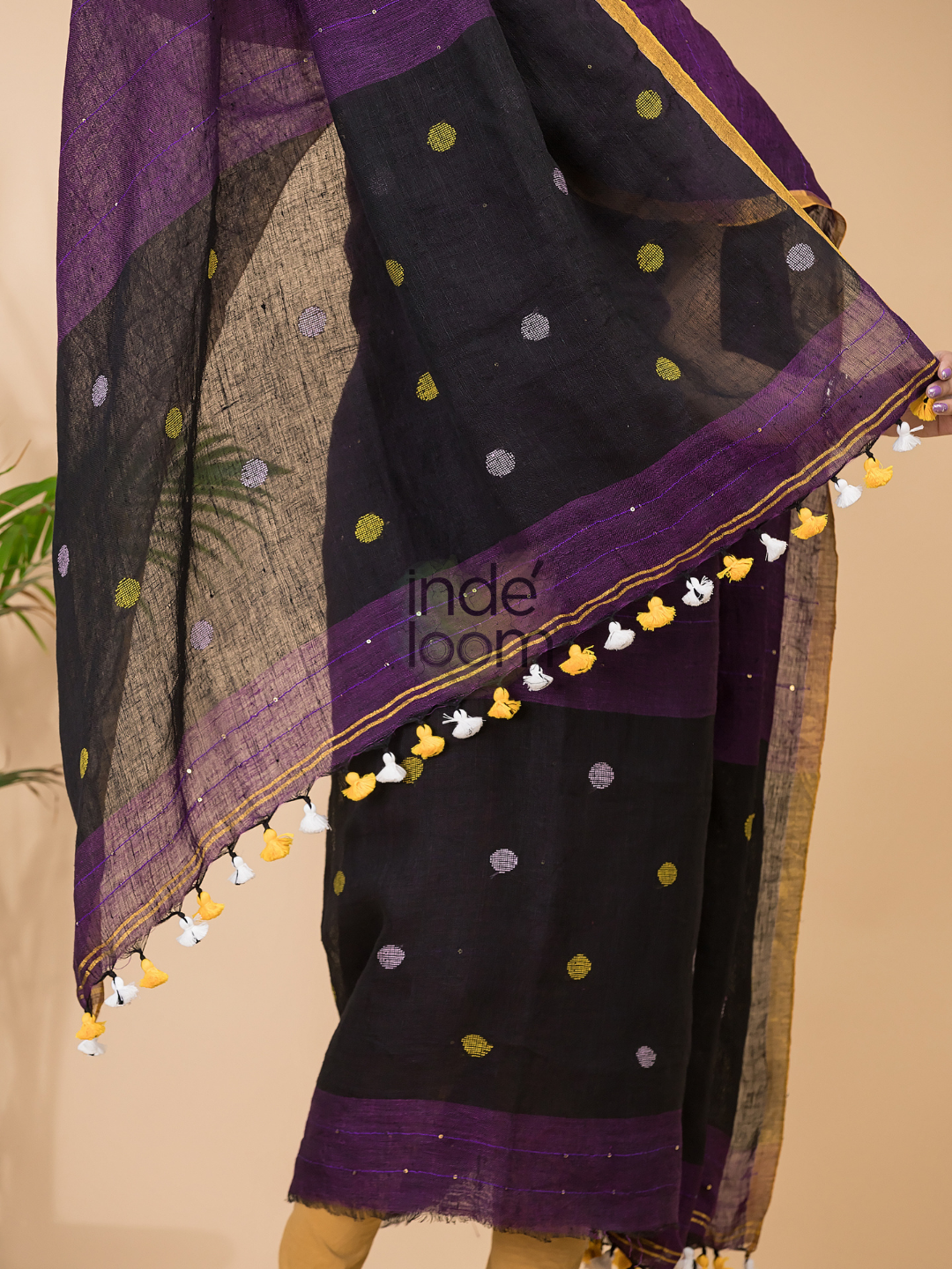 Wine Purple Linen X Linen 2-Piece Set Kurti & Dupatta (UNSTITCHED) - 059