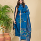 Dark Blue Mercerised Cotton Meenakari Motif 2-Piece Kurti & Dupatta (UNSTITCHED)-878