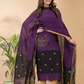 Wine Purple Linen X Linen 2-Piece Set Kurti & Dupatta (UNSTITCHED) - 059