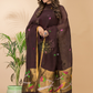 Umber Brown Linen X Linen 2-Piece Set Kurti & Dupatta (UNSTITCHED) - 078