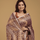 Crepe Pink Tissue Silk Jamdani Saree - 025 - indeloom